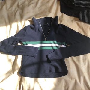 brandy melville cropped zip-up